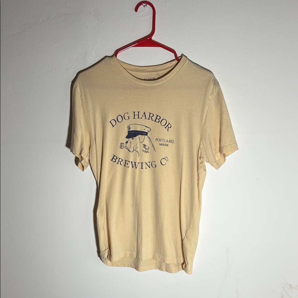 J. Crew Cream Short Sleeve Tee Casual Cotton Blend